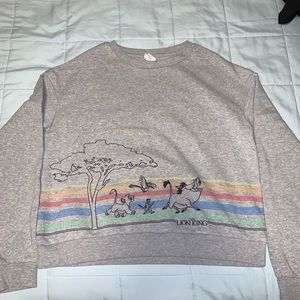 nwot lion king gray sweatshirt